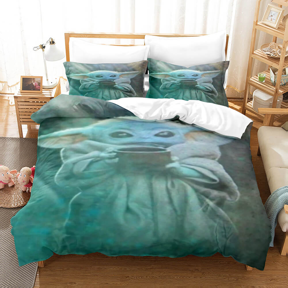 Star Wars Yoda Baby Pattern Bedding Set Quilt Cover Without Filler