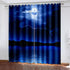 Starry Sky Space Night Scene Curtains Blackout Window Treatments Drapes