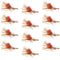 Kaufmann's Orange Crystal Stimulator Rubber Legs Dry Fly - 1 Dozen Flies Hook Size 16