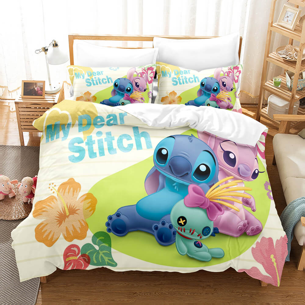 Stitch Pattern Bedding Set Kids Quilt Cover Without Filler