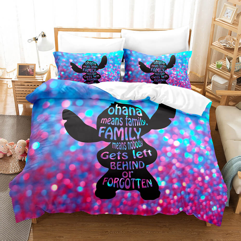 Stitch Pattern Bedding Set Kids Quilt Cover Without Filler