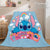 Stitch Cosplay Flannel Throw Blanket Micro Fleece Plush Blanket