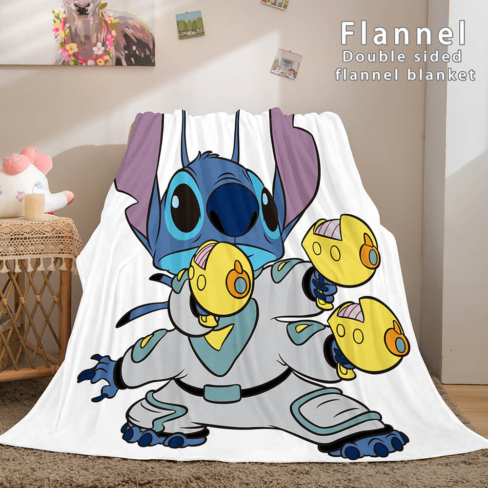 Stitch Cosplay Flannel Throw Blanket Micro Fleece Plush Blanket