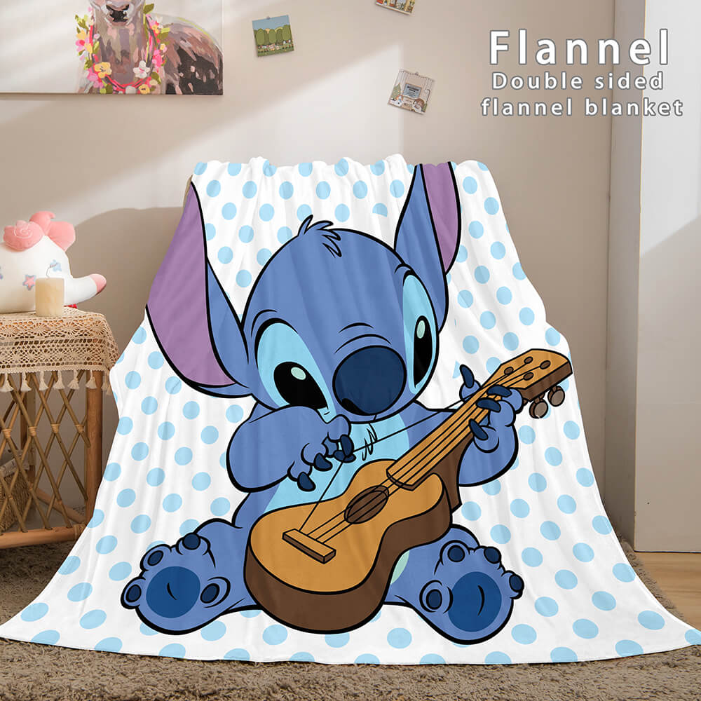 Stitch Cosplay Flannel Throw Blanket Micro Fleece Plush Blanket