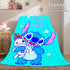 Stitch Cosplay Flannel Throw Blanket Micro Fleece Plush Blanket