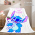 Stitch Cosplay Flannel Throw Blanket Micro Fleece Plush Blanket