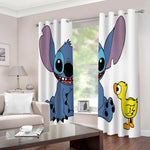Stitch Curtains Cosplay Blackout Window Drapes for Room Decoration