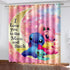 Stitch Curtains Cosplay Blackout Window Treatments Drapes for Room Decor