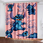 Stitch Curtains Cosplay Blackout Window Treatments Drapes for Room Decor
