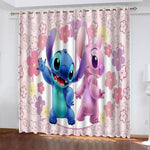 Stitch Pattern Curtains Blackout Window Drapes Decoration