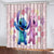 Stitch Pattern Curtains Blackout Window Drapes Decoration