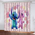 Stitch Pattern Curtains Blackout Window Drapes Decoration