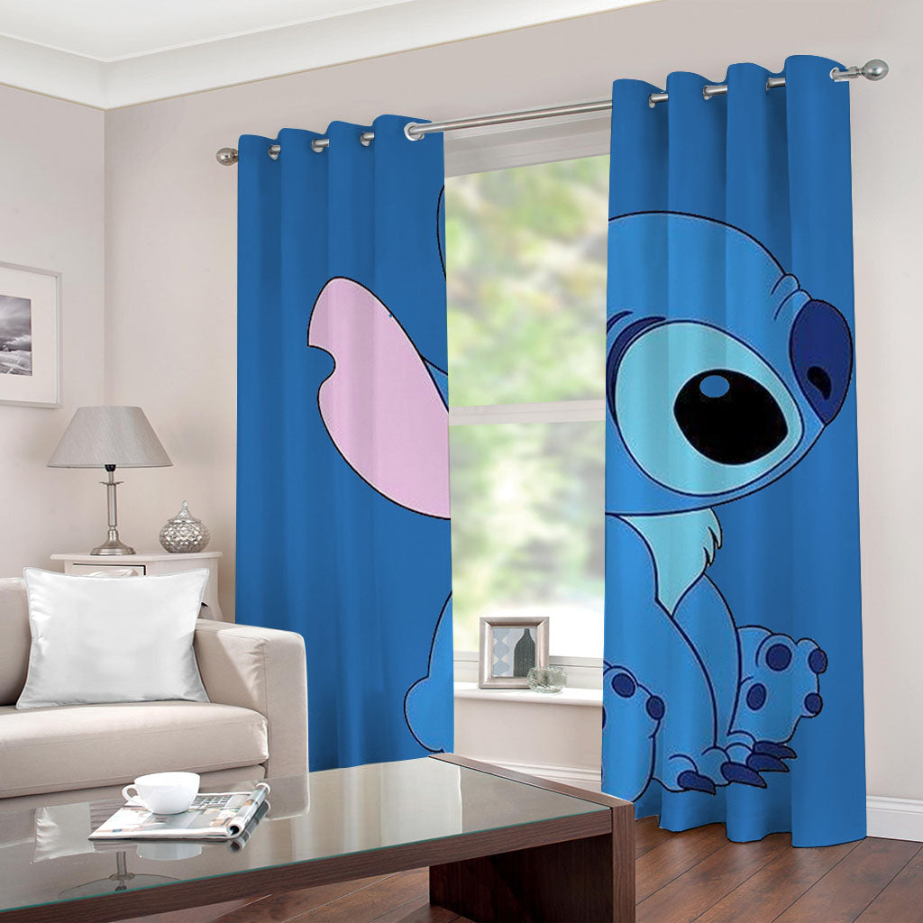 Stitch Pattern Curtains Blackout Window Drapes Decoration