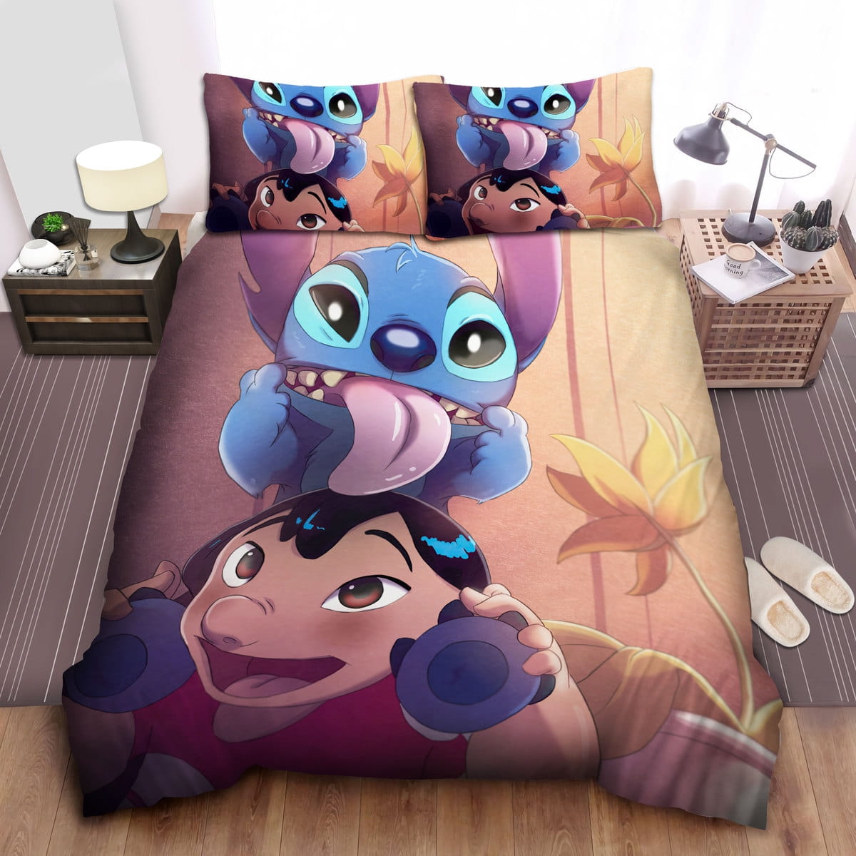 Stitch Pattern Duvet Cover Kids Room Bedding Sets