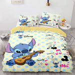 Stitch and Scrump Bedding Set Cosplay Quilt Duvet Cover Bed Sets