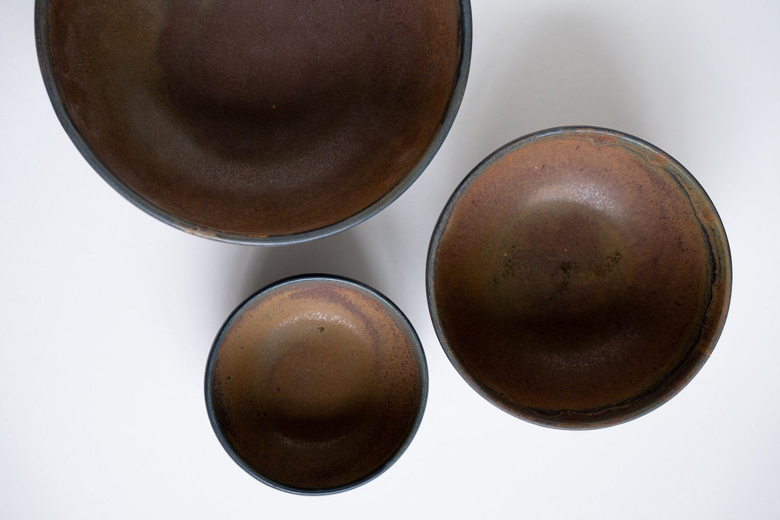 Rust Stoneware Salad Serving Bowl