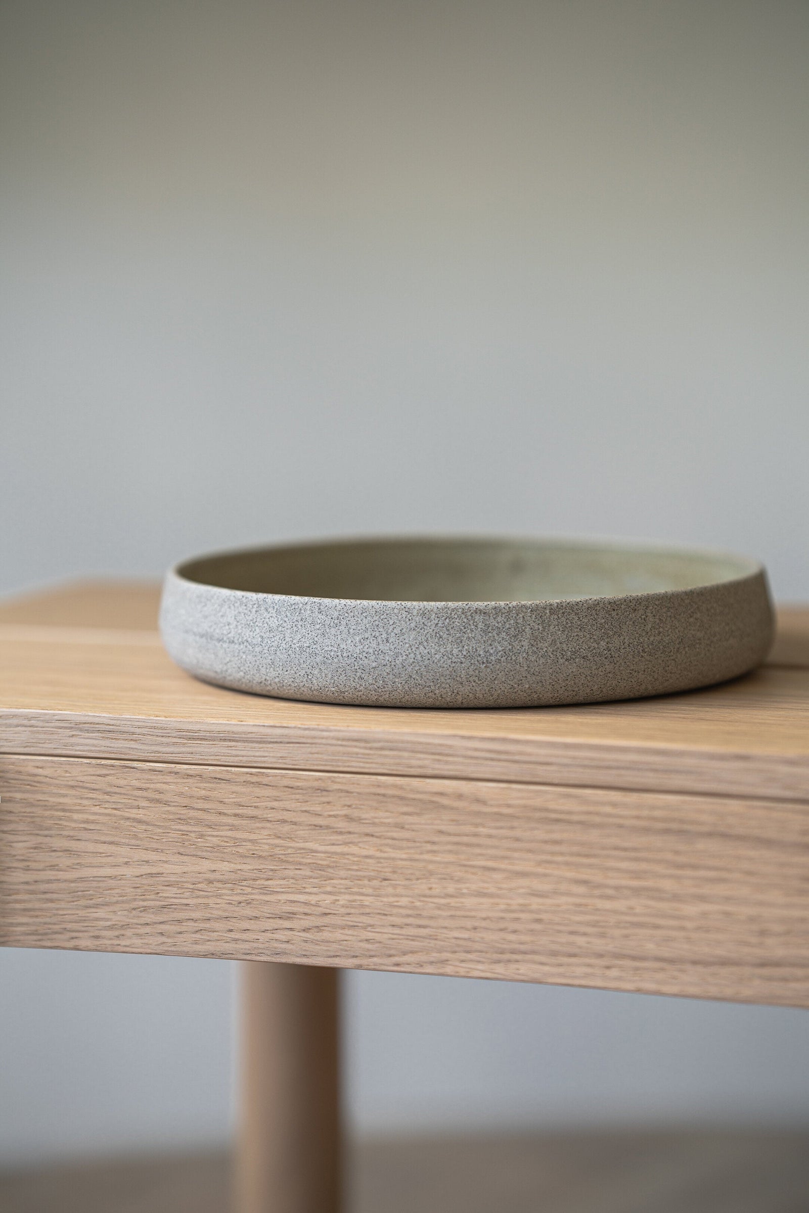 Handmade Stoneware Salad Plates with High Sides 