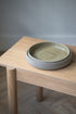 Handmade Stoneware Salad Plates with High Sides "Concrete"