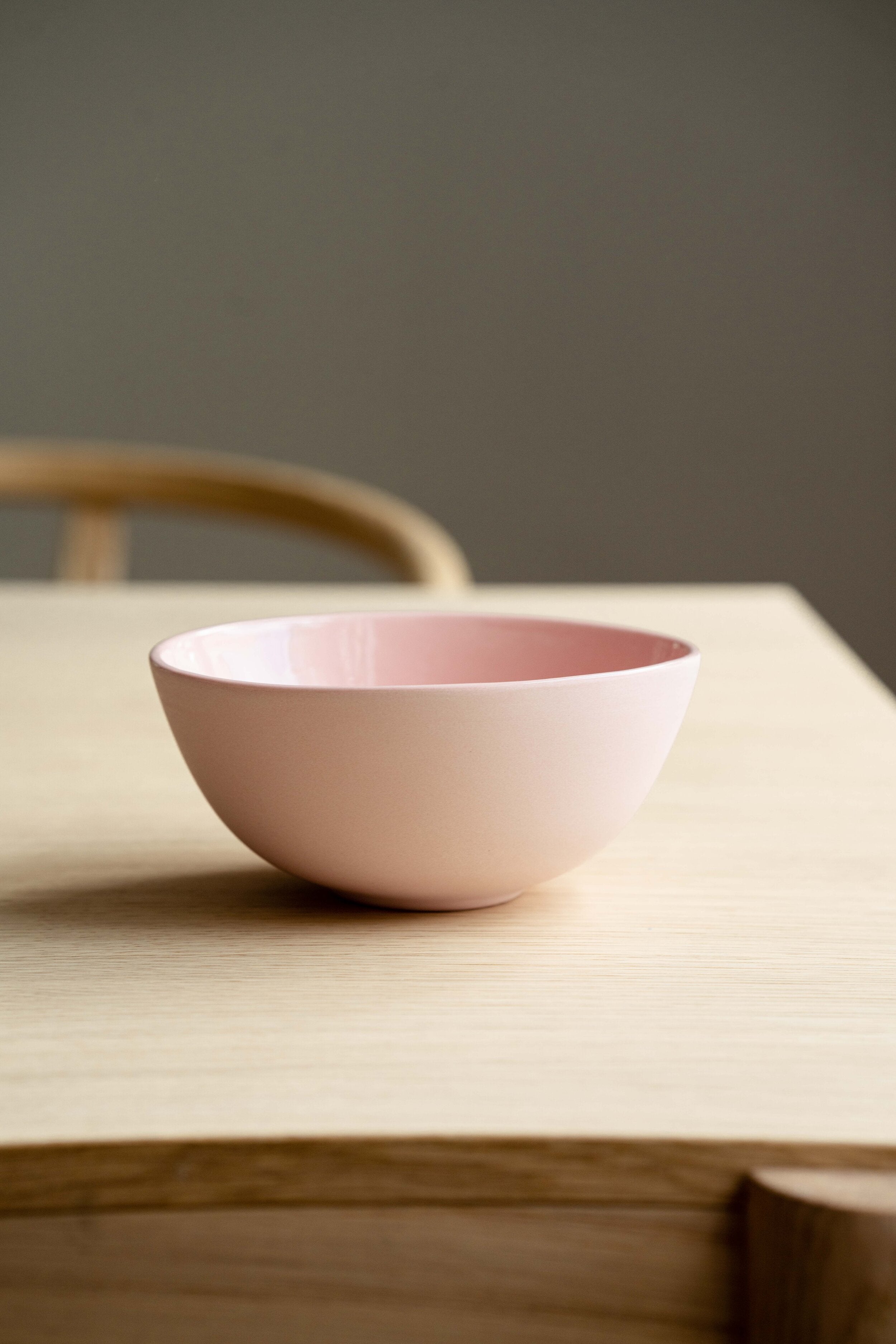 Handmade Porcelain Bowl. Powder Pink