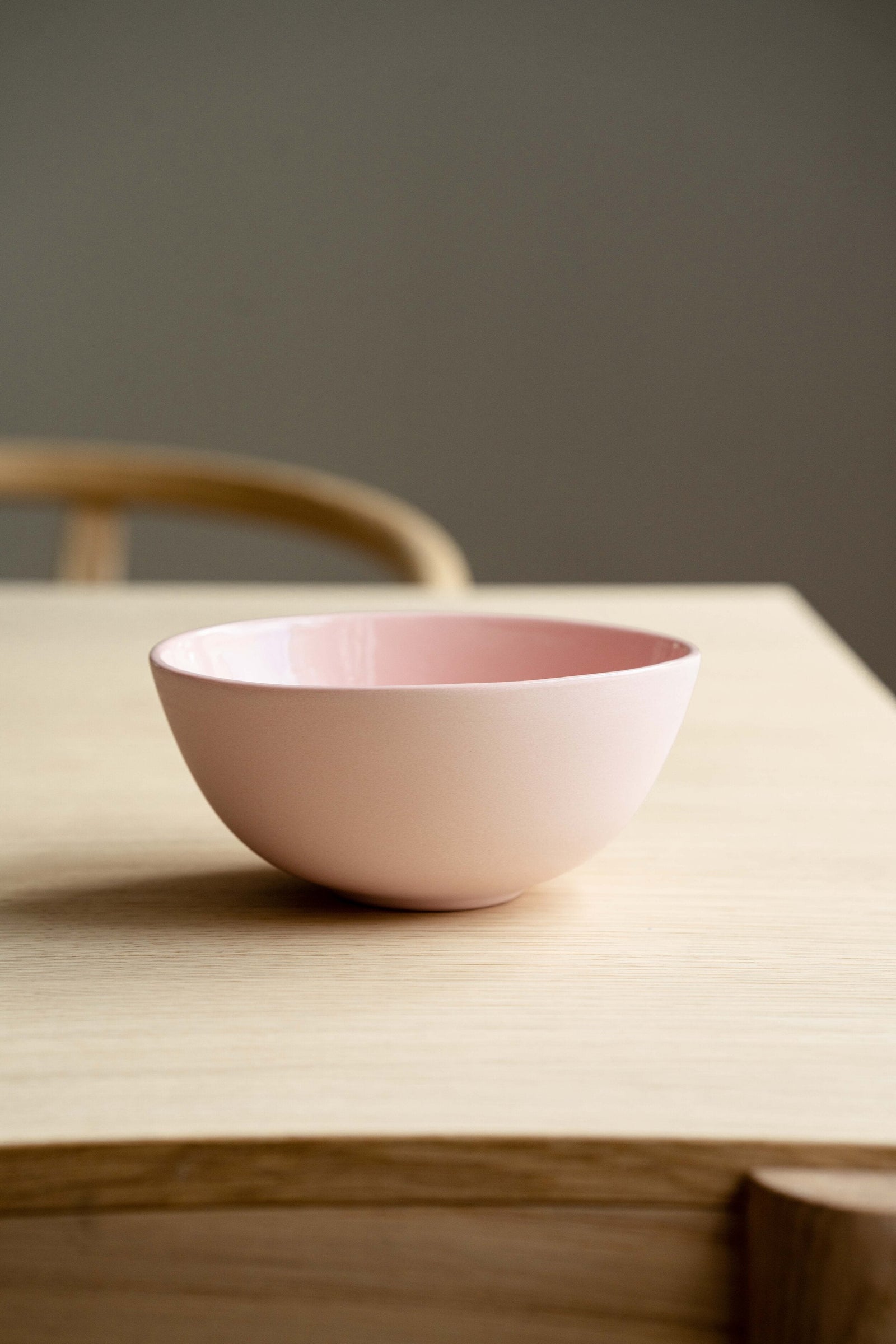 Handmade Porcelain Bowl. Powder Pink