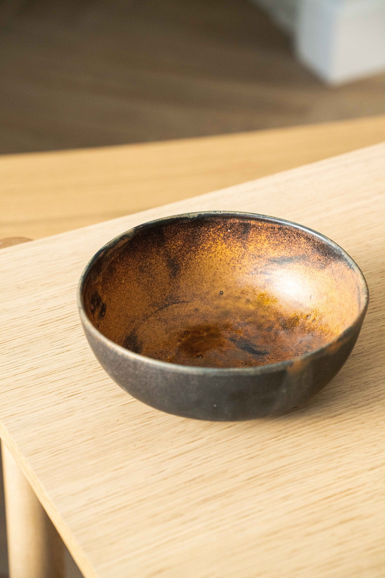 Rust Stoneware Salad Serving Bowl