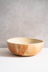 Beige Matte Stoneware Salad Serving Bowl