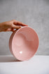 Handmade Porcelain Salad Serving Bowl. Powder Pink