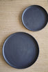 Black Matte Stoneware Dinner Plate