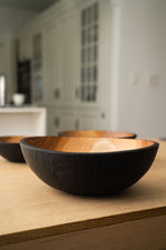 Half Charred Ashwood Nesting Bowl Set