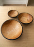 Half Charred Ashwood Nesting Bowl Set