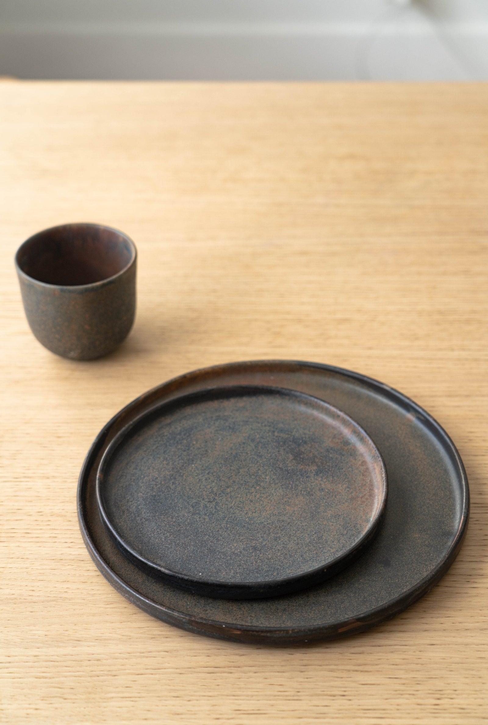 Rust Stoneware Dinner Plates