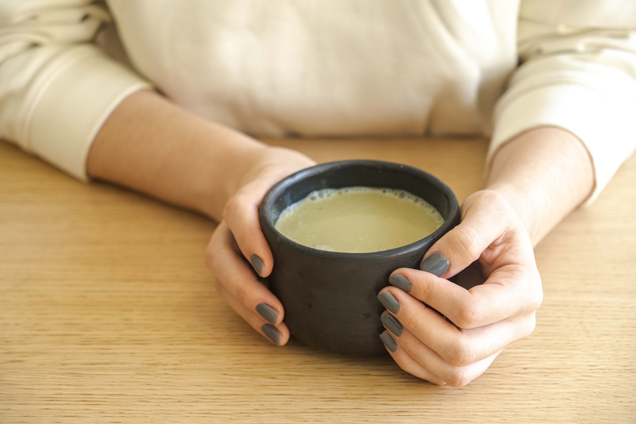 Black Matte Stoneware Matcha Bowl