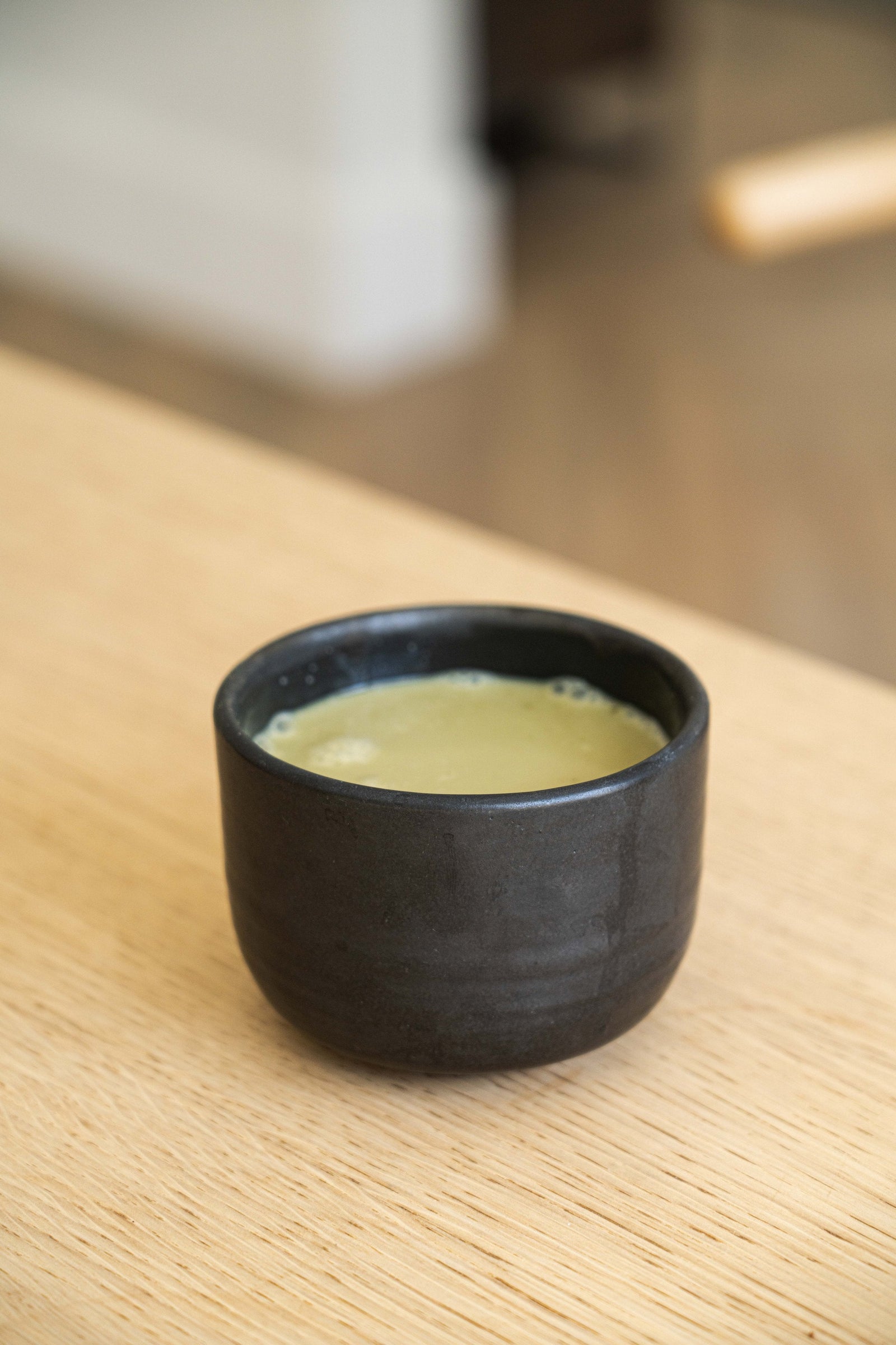 Black Matte Stoneware Matcha Bowl