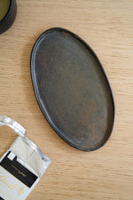Rust Stoneware Oval Serving Platter