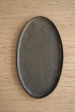 Rust Stoneware Oval Serving Platter