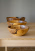 Hand Carved Walnut Wood Nesting Bowl Set