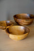 Hand Carved Walnut Wood Nesting Bowl Set