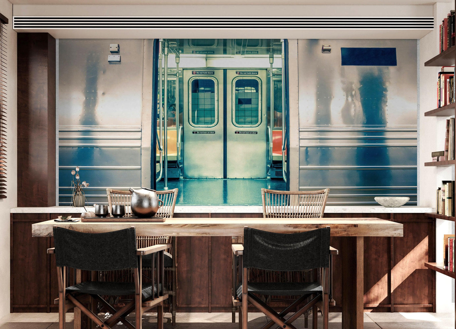 Subway Train Wall Mural Wallpaper. Urban NYC Decor. #6775