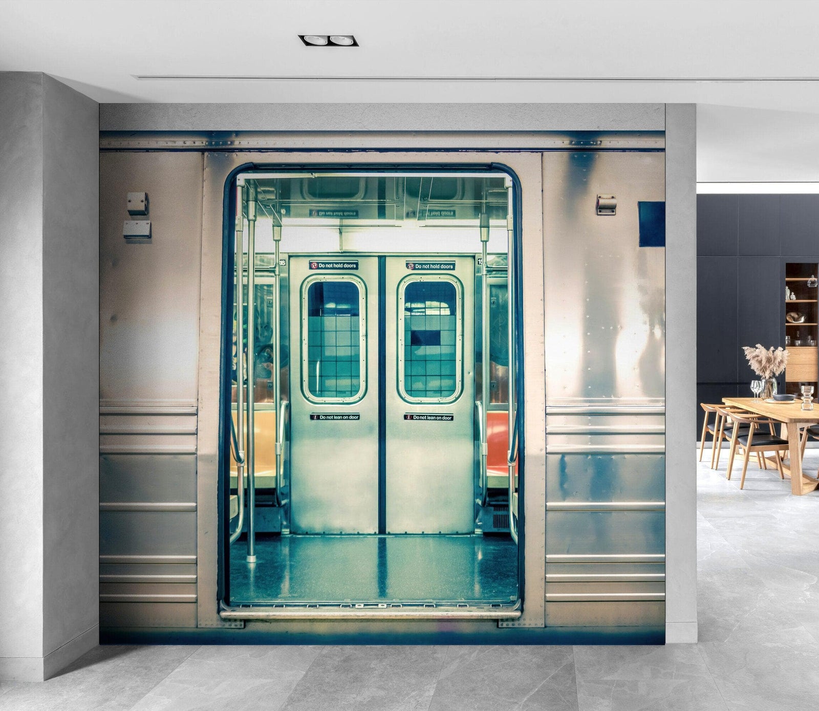 Subway Train Wall Mural Wallpaper. Urban NYC Decor. #6775