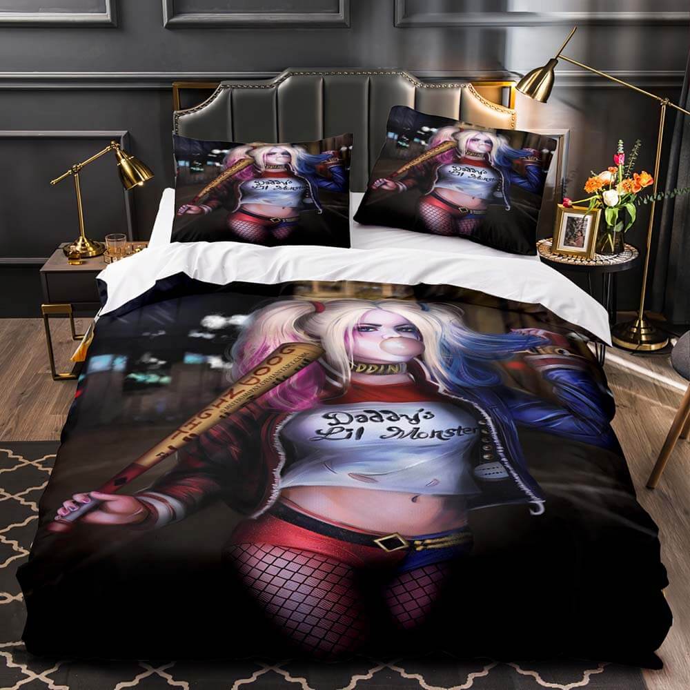 Suicide Squad Harley Quinn Deadpool Bedding Set Quilt Duvet Cover Sets