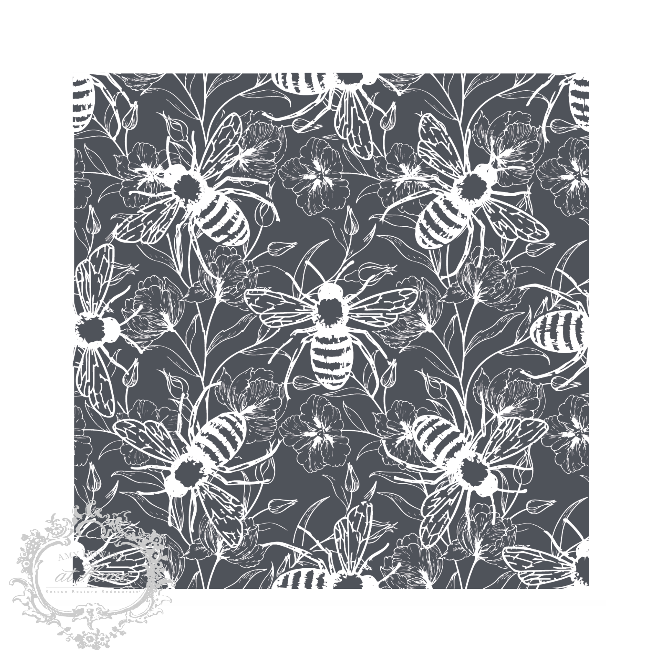 Summer Bee - Mesh Stencil 12x12