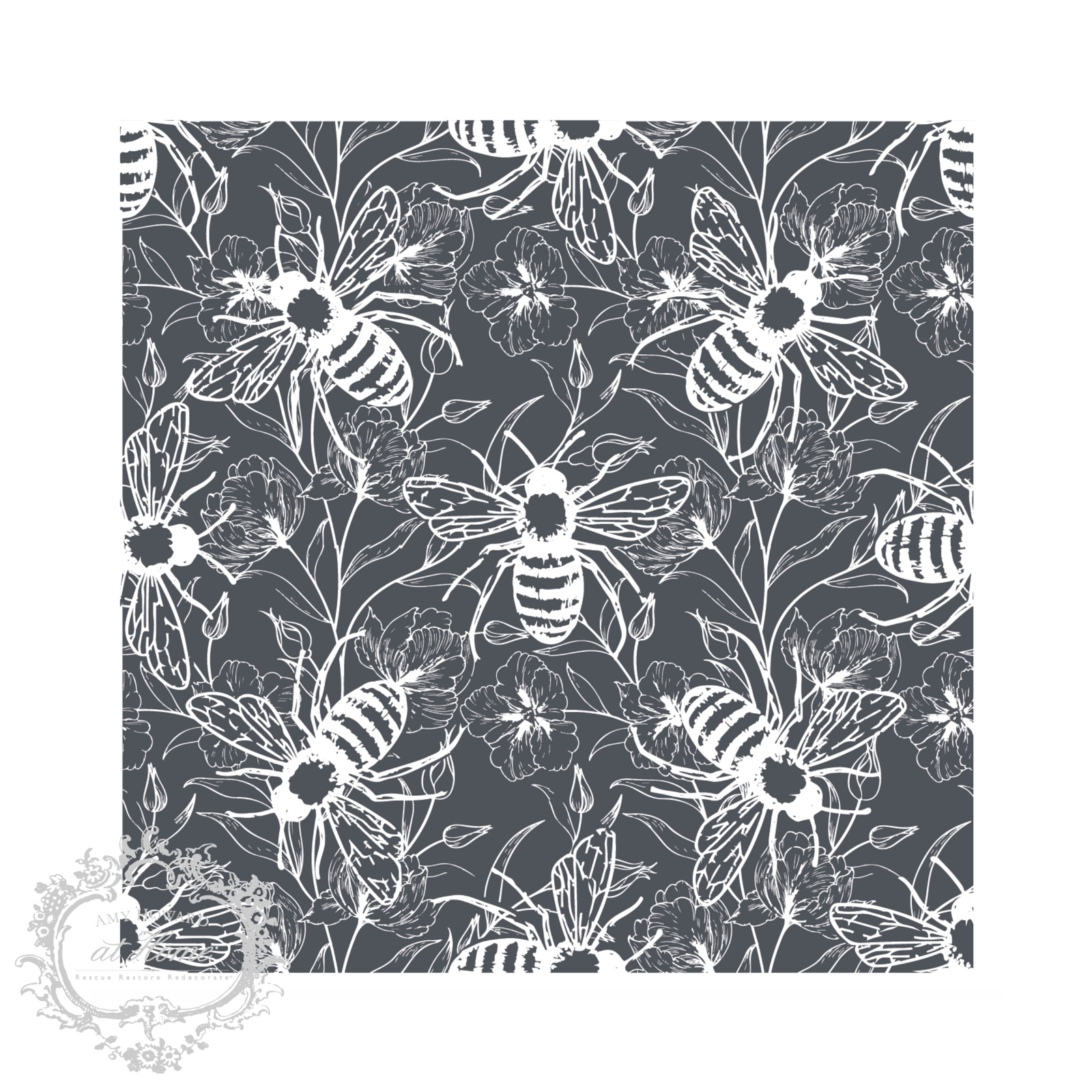 Summer Bee - Mesh Stencil 12x12