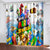 Super Mario Curtains Pattern Blackout Window Drapes