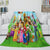 Super Mario Pattern Blanket Flannel Throw Kids Room Decoration
