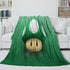Super Mario Pattern Blanket Flannel Throw Kids Room Decoration