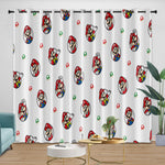 Super Mario Pattern Curtains Blackout Kids Room Window Drapes