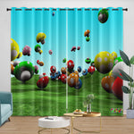 Super Mario Pattern Curtains Blackout Kids Room Window Drapes