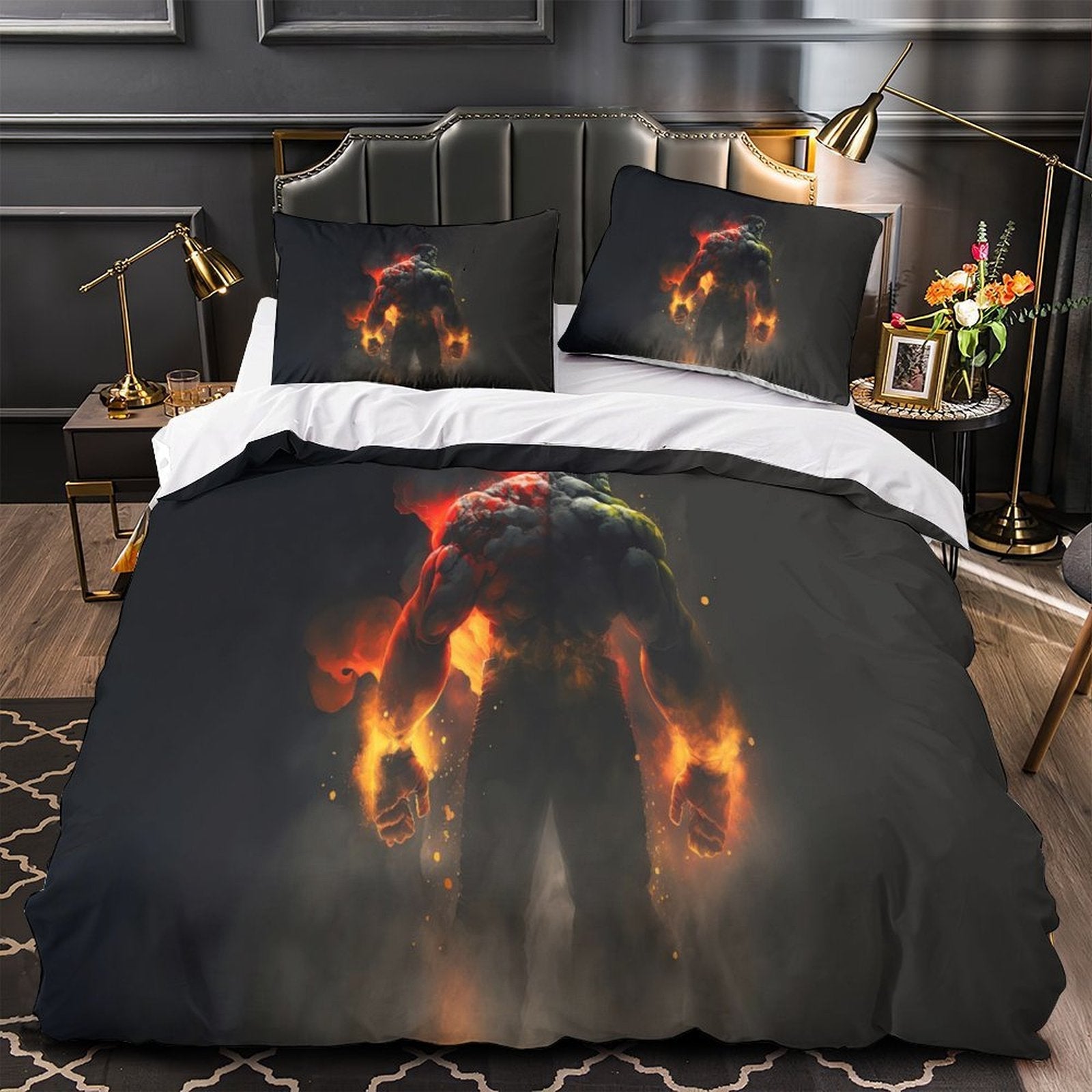 Superhero Hulk Duvet Cover Pattern Bedding Set Without Filler