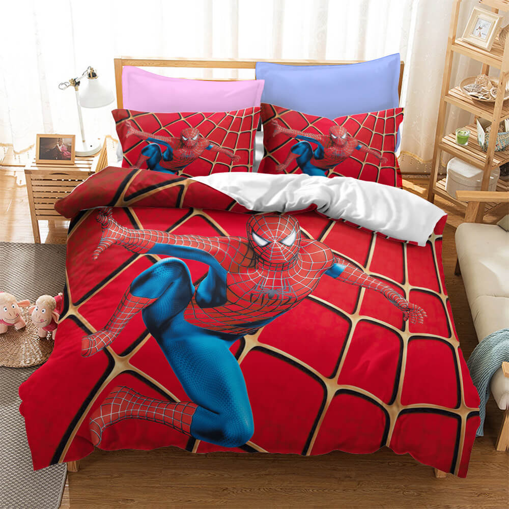 Superhero Spiderman Bedding Set Quilt Cover Without Filler