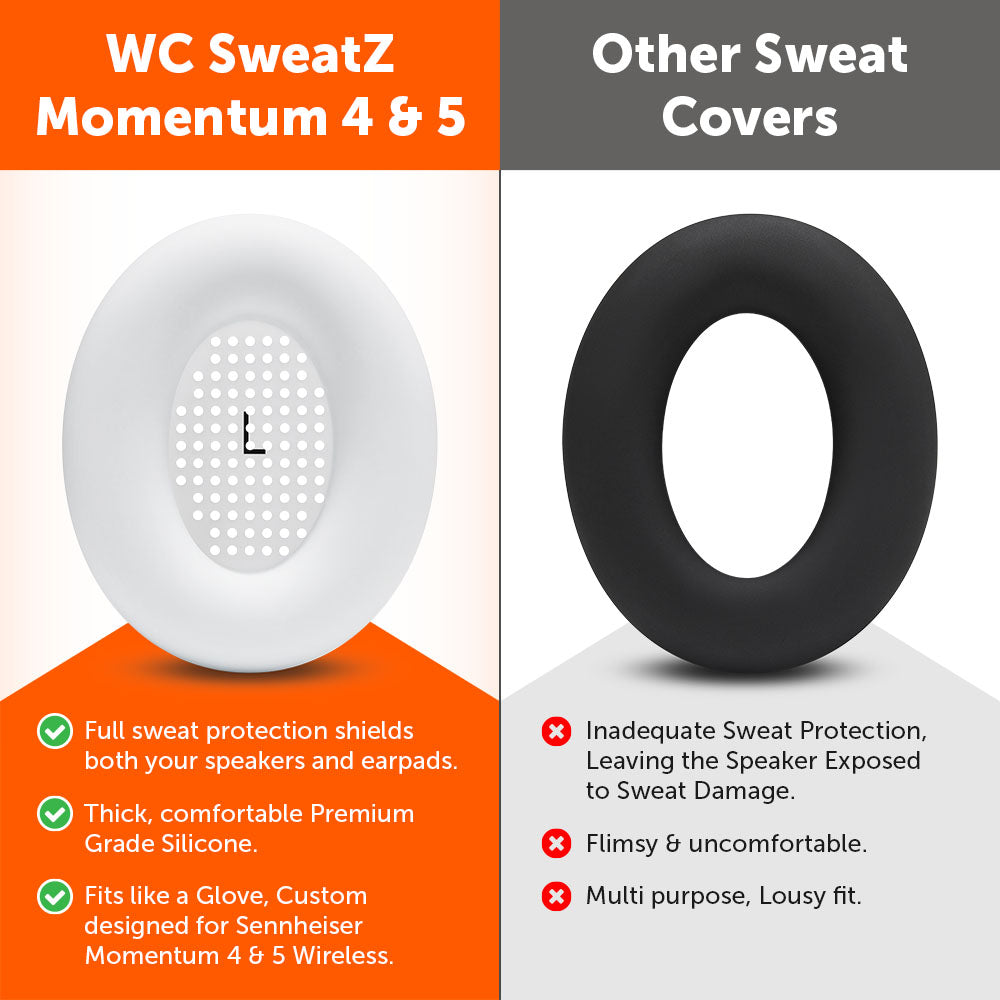 Sennheiser Momentum 4 Earpad Sweat Covers - WC SweatZ Momentum 4